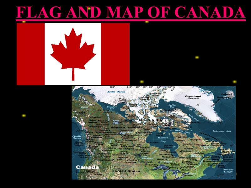 FLAG AND MAP OF CANADA